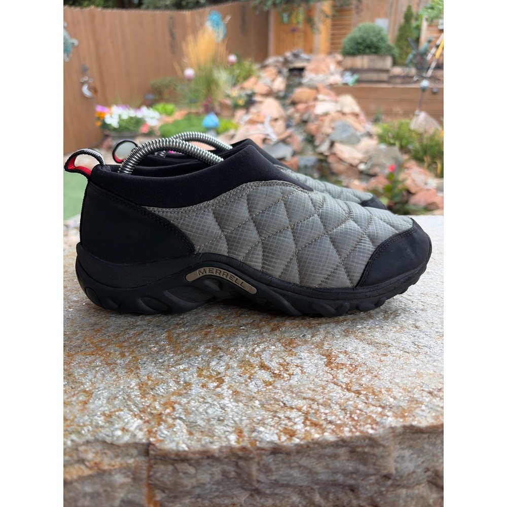 Merrell Encore Moc Quilted Grey Black Slip On Outdoor Shoes Womens 9.5